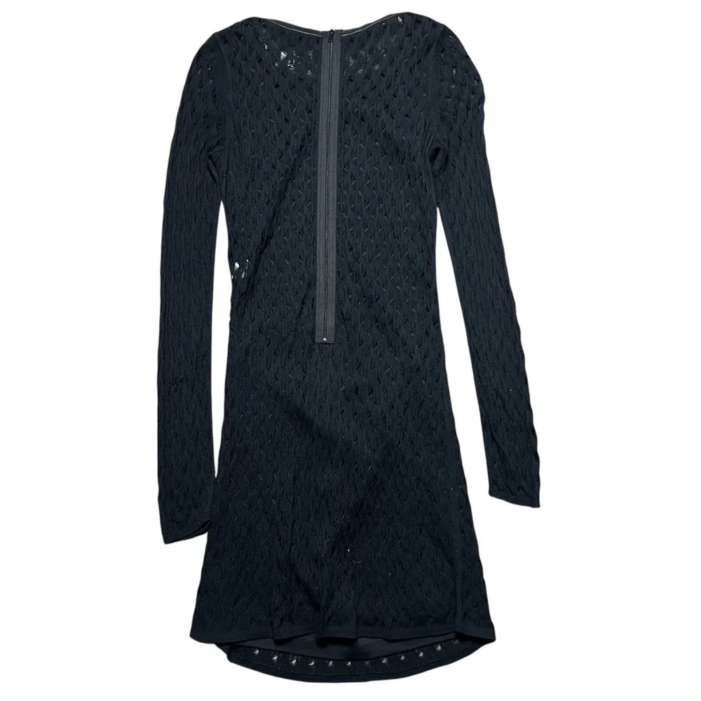 Diane Von Furstenberg Black Slim Kivel Ladder Lace Dress Women’s SP Cashmere - Picture 6 of 11